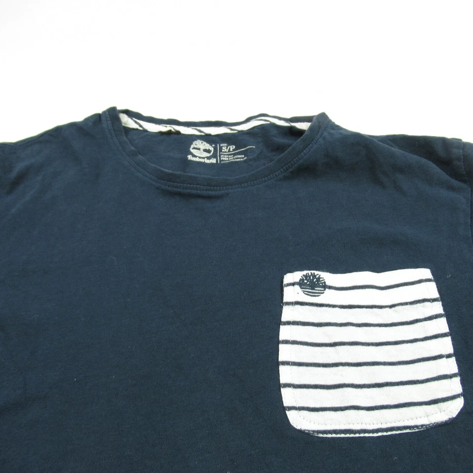 Timberland рубашка женщин маленький короткий рукав синий повседневный карман ворота - Изображение 2 из 4