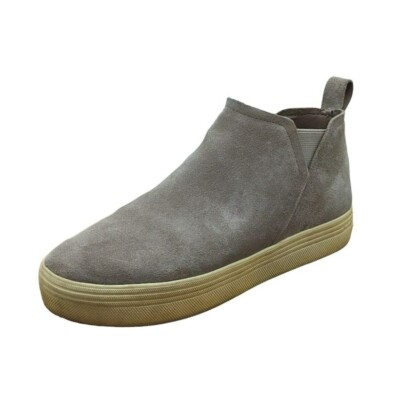 Dolce Vita Tasha Fashion Sneakers 8.5 Tan Suede Leather High Top Pull On Cushion