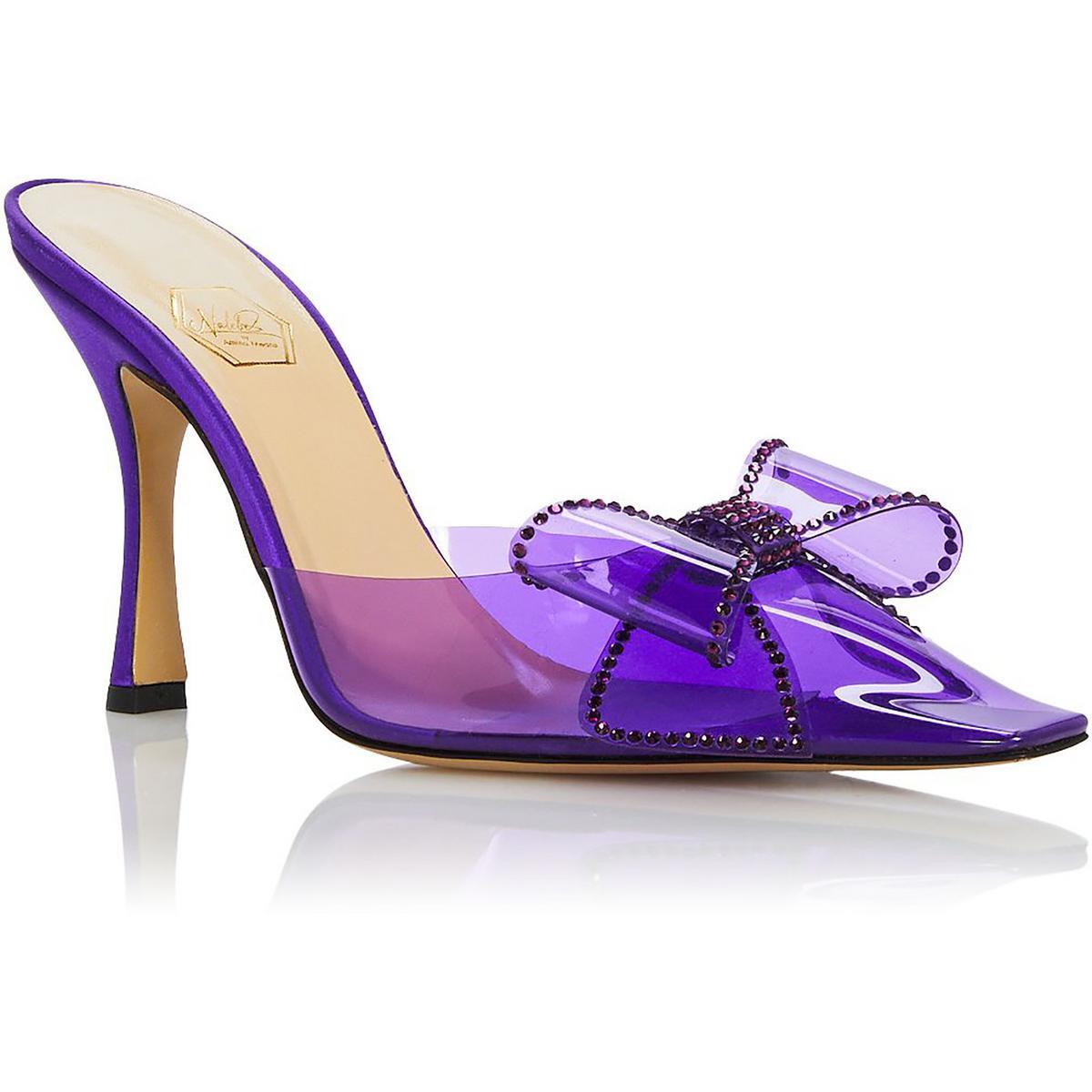 Женские шлепанцы-слипоны Nalebe из фиолетового атласа Dimante среднего размера (B,M) BHFO 1244