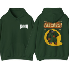 MF Doom Madlib All Caps Metal Face Hoodie