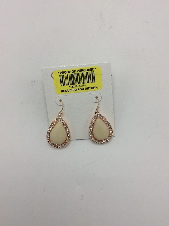 Pendientes Jessica Simpson 18.00 tono oro rosa lágrima pavé A13 Foto 4 de 4