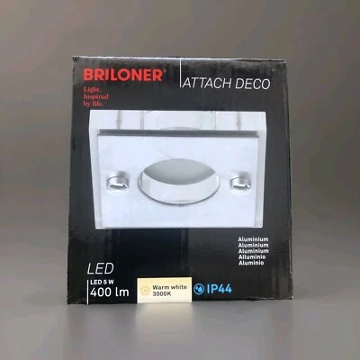 Briloner 7215-019 Alu LED Einbaustrahler Spot 5W 400lm 3000K Warmweiß 85mm IP44 - Bild 1 von 4