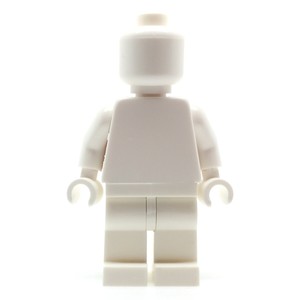 LEGO Plain White Minifigure Head, Torso 