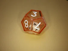 Double D12 - Small 12 in Large Twelve Die - ORANGE RPG Tabletop Gaming Roleplay