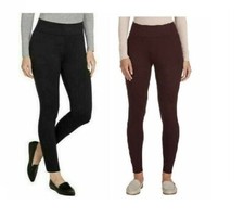 Matty M Ladies High Rise Slub Ponte Leggings XS-XXL New No Tags