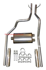 Mandrel Bent Dual Exhaust w/ 22" Performance Muffler Fits 03-05 Dodge Ram Hemi