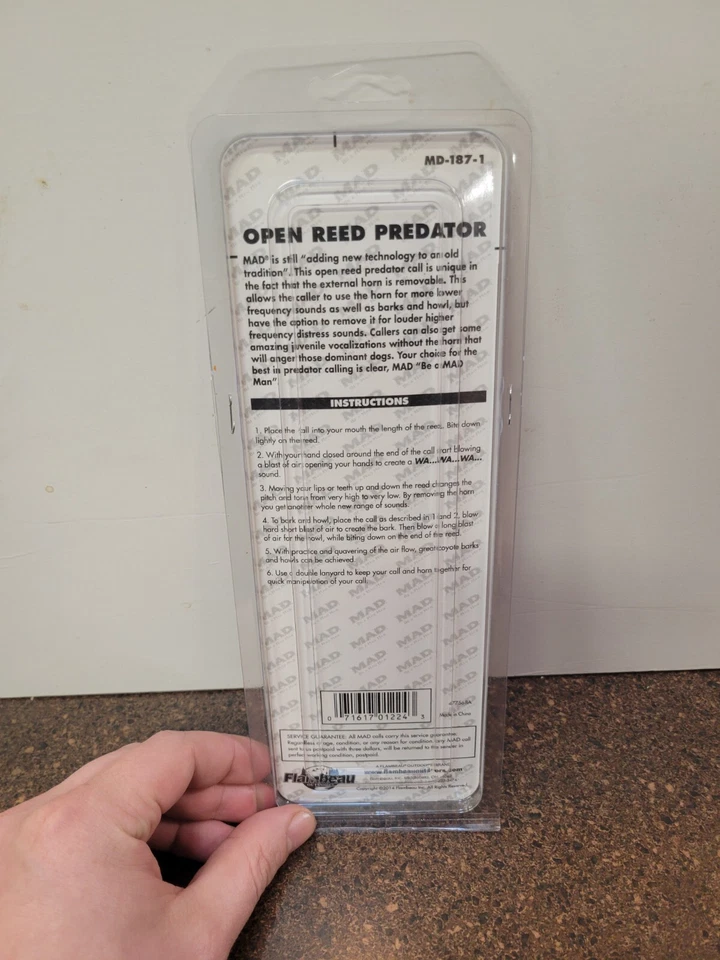 Flambeau Open Reed Predator Call Rabbit Squeak MD-187 - Great Range of Sounds - Image 3 of 4