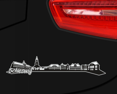 Samunshi Schleswig Skyline Aufkleber Sticker Autoaufkleber City Gedruckt