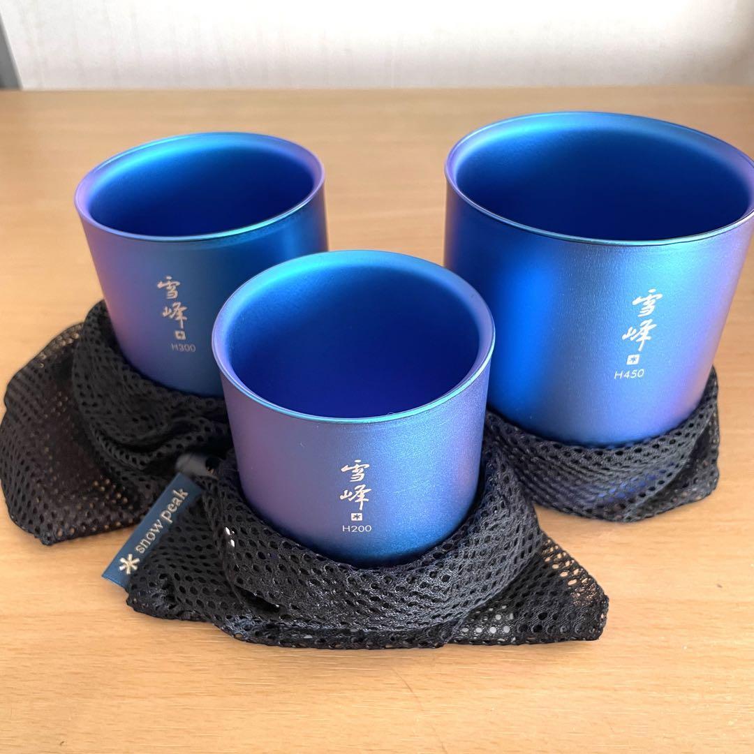 Snow Peak - スタッキングマグ　３個　雪峰　H200 H300 H450　snowpeak SNOW PEAK Limited Stacking Mug 3 Sizes H200 H300 H450