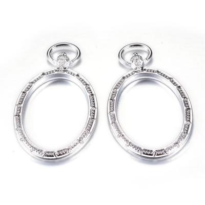 2 Stück Anhänger  Oval Rahmen Lünetten  open Bezel Basteln Resin Gießform (1890)