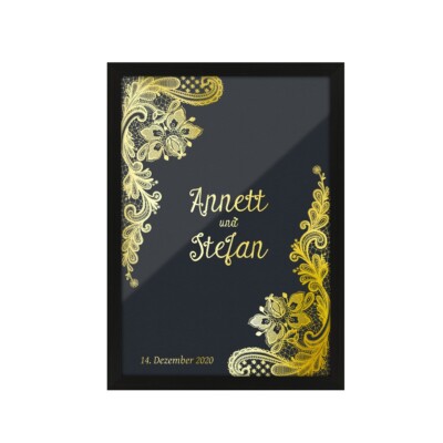 Kunstdruck Poster individuell Heißfolienprägung Dekoration - Spitze