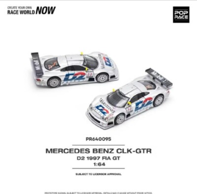 POP RACE Mercedes-Benz CLK AMG GTR -1997 FIA GT D2 PRIVAT ~ 1/64