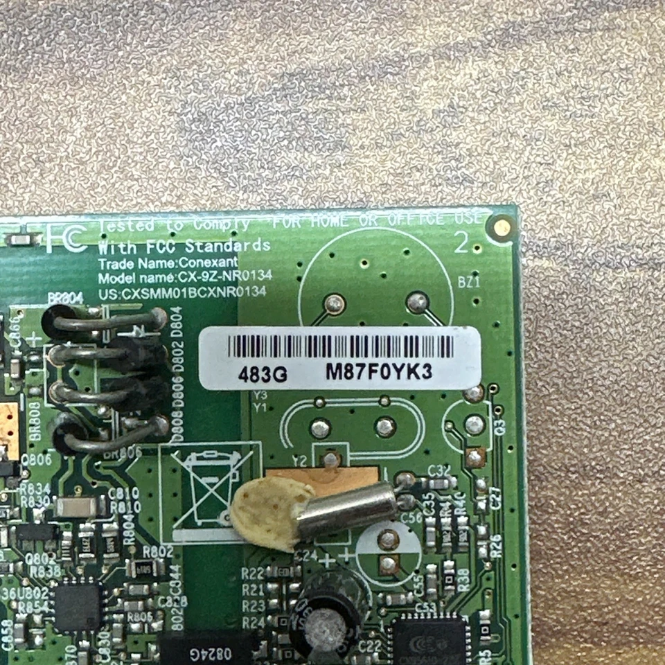 Conexant CX-9Z-NR0134 PCIE Data/Fax Modem Card Anatel HP 466699-001 56KBPS - Image 4 of 4