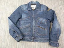 Vintage Replay Denim Jacket Women Medium Trucker Lined M8446 Blue Full Zip