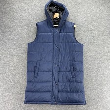 Swiss+tech Vest Women Xl Blue Full Zip Hooded Lined Sleeveless Pockets Casual