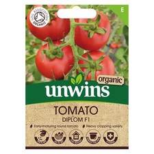 Unwins Vegetable Organic Tomato Diplom F1 Hybrid - 8 Seeds