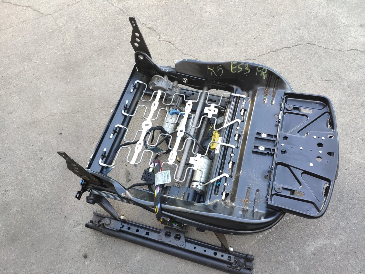 01 BMW X5 E53 FRONT RIGHT SEAT LOWER FRAME TRACK RAIL MOTOR ASSY  