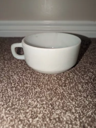Vintage Fire King Anchor Hocking Oven Proof White Mug Soup Bowl Pre-owned