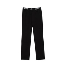Lacoste Men's Straight Leg Pajama Pant Black Size Large Croc Waistband Jersey