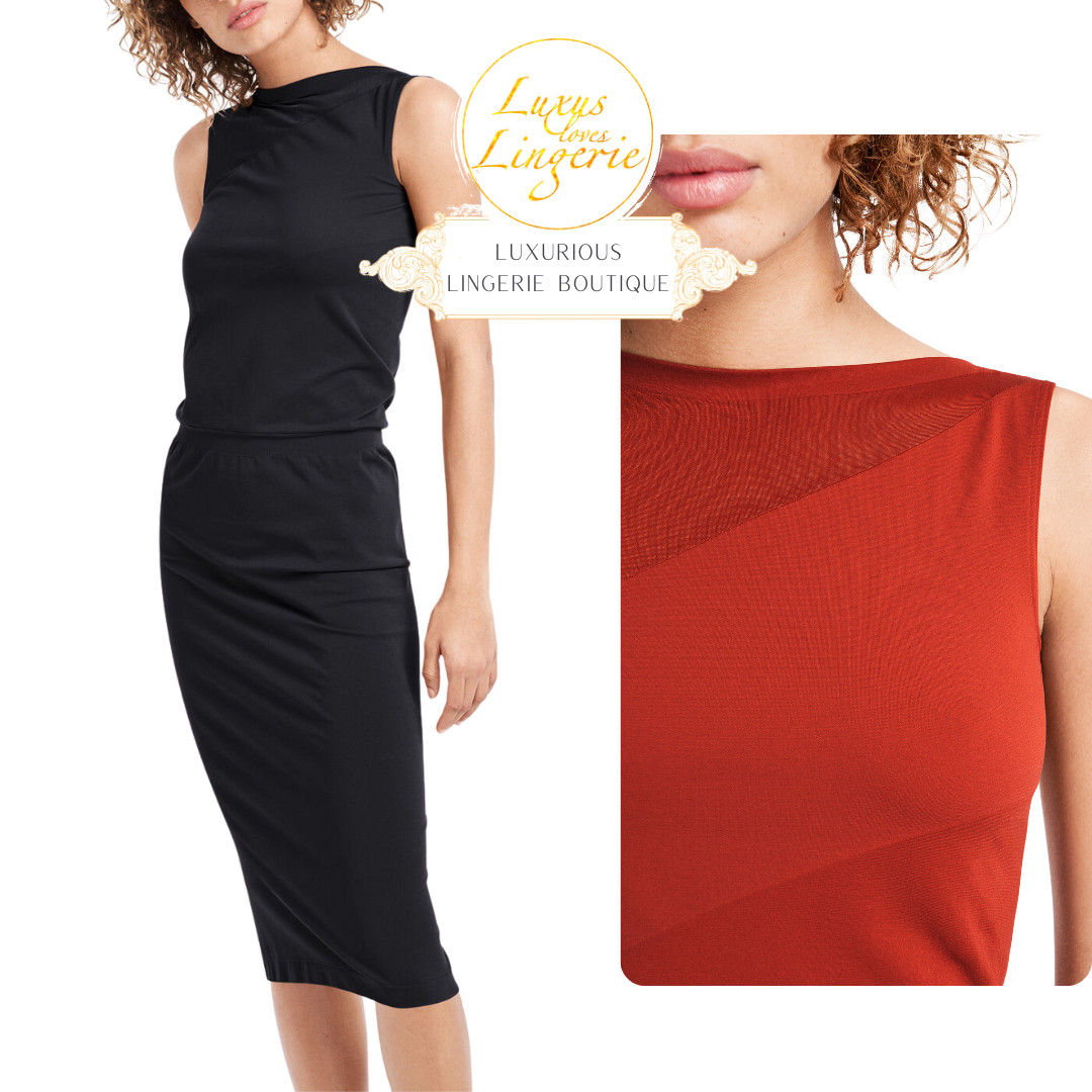 Python Dress by Wolford S Black Elegant Dress with Transparent Insert