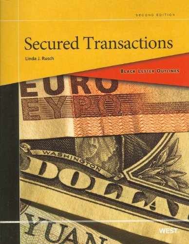 Black Letter Outline on Secured - Paperback, by Rusch Linda - Very Good