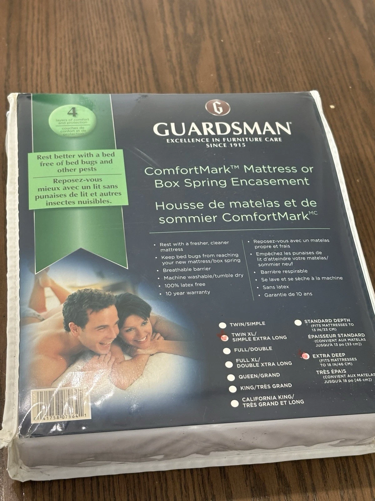 Guardsman Comfortmark Twin XL Extra Deep Mattress Or Box Spring Encasement
