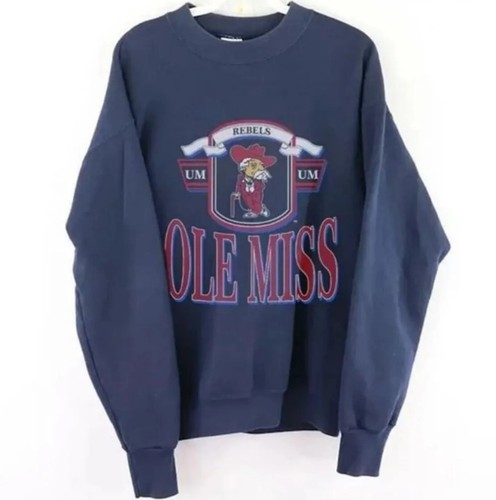 Vintage 90s Ole Miss Rebels University T-Shirt, Hoodie, Sweatshirt|
