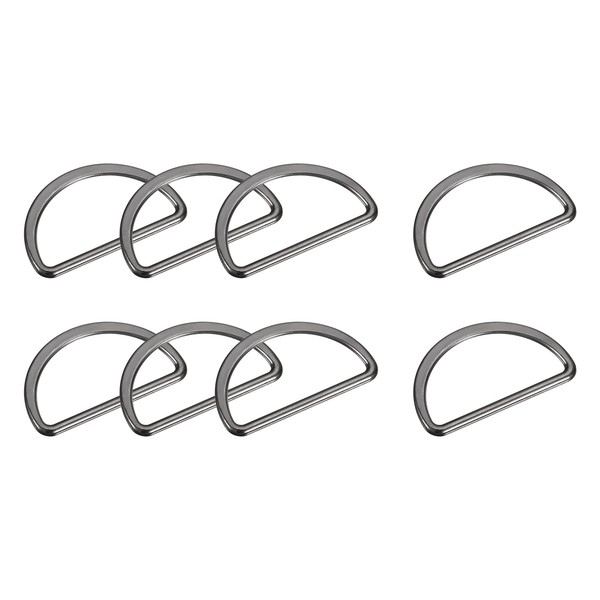 "30 StüCk Metall D Ringe Schnalle 30Mm(1.18\") 2Mm Dicke D-Ringe Schnalle Grau"-image