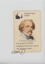 1960s Whitman Authors Card Game Mini Back Nathaniel Hawthorne 0kb5