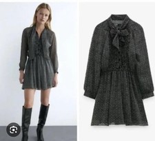 Zara Chiffon Floral Romper tie Neck