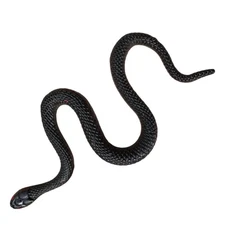 3pcs Fake Realistic Snake Black Snake Real Scary Rubber Toy Prank Party Garden