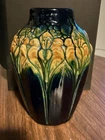 Magnificent and Mint Brush McCoy 7.5 Amaryllis Pattern Vase. 1930s