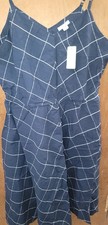 NWT L.L. Bean Signature Strappy Midi Dress Navy Size 14