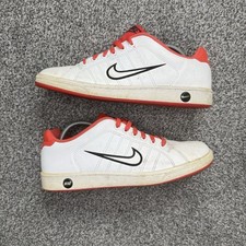 Men’s Nike Court Tradition White/Orange Trainers Size 10 UK