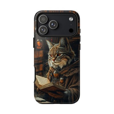 For iPhone, Galaxy, Pixel | Phone Case | Lynx Cat Spell Caster Wizard