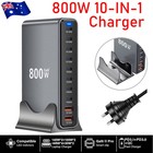 800W GaN Fast Charging Station PD USB Type C Charger For Laptop Mobile MacBook