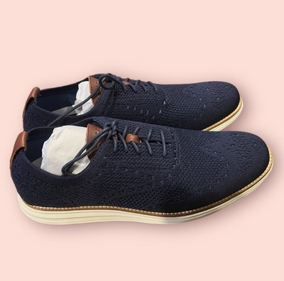 Cole Haan Original Grand Shortwing Oxford Shoes (Navy/Ivory  display picture 3
