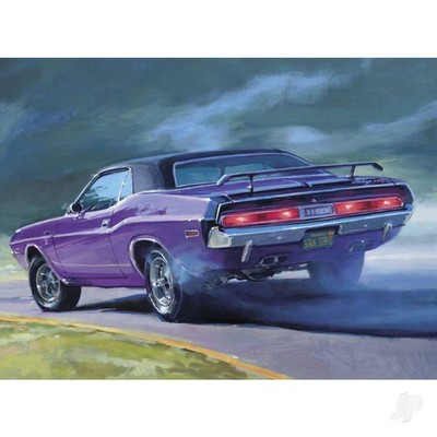 AMT 1:25 1970 Dodge Challenger USPS Plastik Modellauto Bausatz