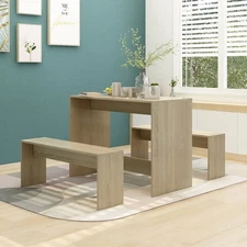Dining Set Sonoma oak Engineered wood Simple Dining Set
