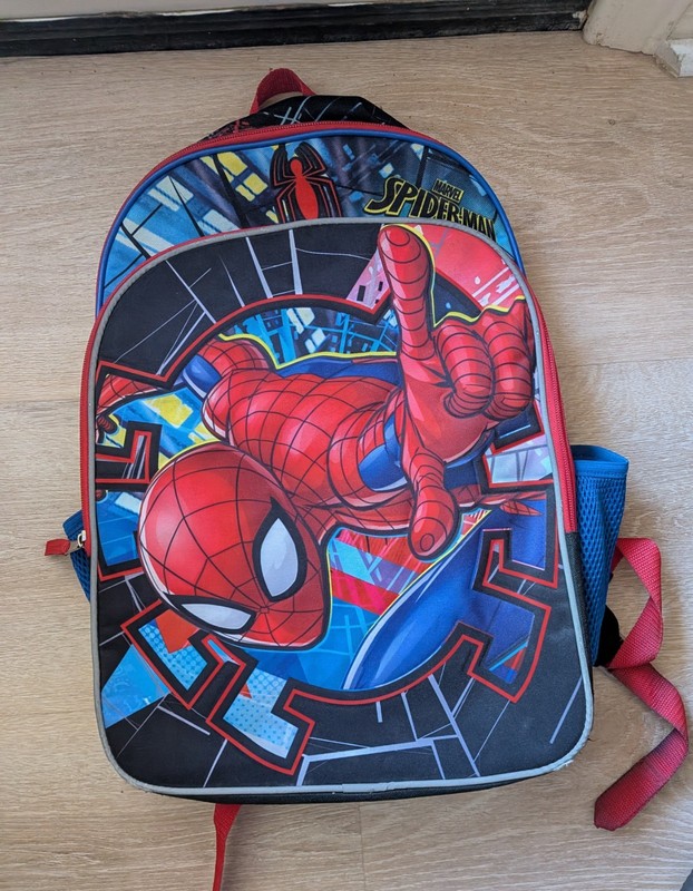 Spiderman Kids Backpack Red Blue School Bag Book Bag Marvel Graphic