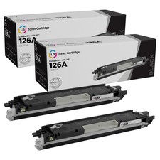 Reman Toner Replacement for HP 126A CE310A Blk, 2-Pk 