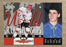 WADE REDDEN 1994-95 UPPER DECK ELECTRIC ICE ROOKIE INSERT CARD # 504 CANADA. rookie card picture