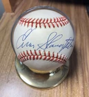 Enos Slaughter Signed American League Rawlings Baseball NO COA
