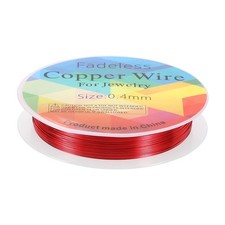 Jewelry Wire 30ft 26 Gauge Brass Craft Jewelry Wrapping Wire Bright Red