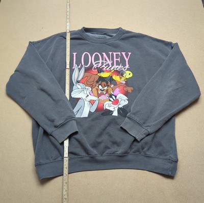Looney Tunes Sweatshirt Herren M schwarz Bugs Bunny Taz Tweety Sylvester Pullover
