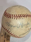 VTG "Rogers Hornsby" Signed baseball W/1952 Browns Players Signatures Not Graded