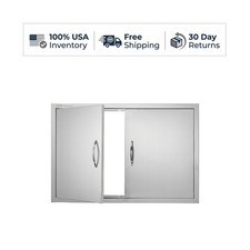 36x24 Inch Stainless Steel Double BBQ Access Door Outdoor Kitchen