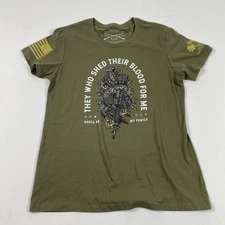 Grunt Style Shirt Mens 2XL Olive They Who Shed Their Blood Graphic Tee USA
