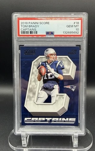 2018 Panini Score Tom Brady PSA 10 Low POP “Captains”