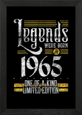 Legends were born in 1965 Gerahmtes Wandbild Poster Leinwanddruck Bild